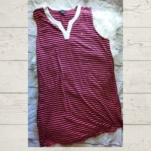Nautica XXL Pink and Navy Sleeveless Dress